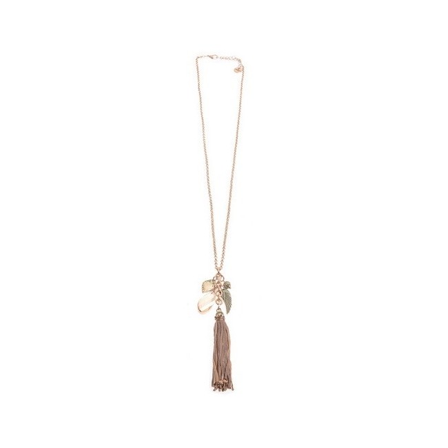 COLLAR LARGO COLGANTE FLECO