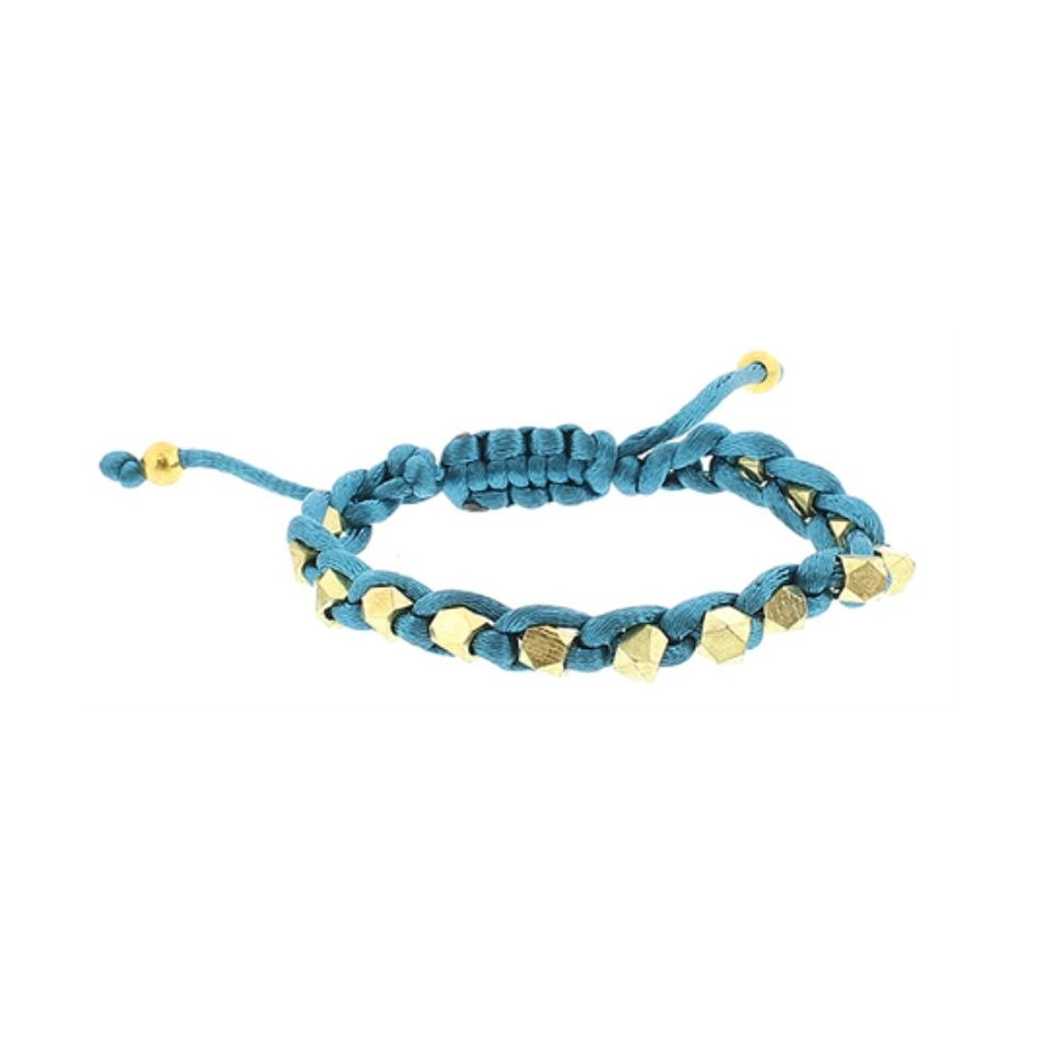MACRAMÉ BRACELET WITH FACETED BEADS