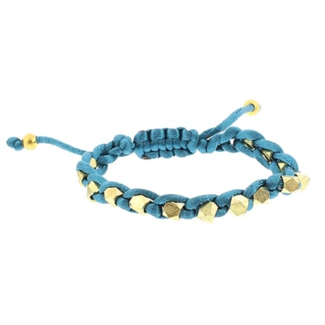 MACRAMÉ BRACELET WITH FACETED BEADS