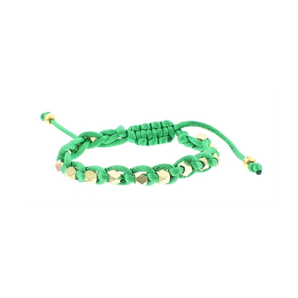 MACRAMÉ BRACELET WITH FACETED BEADS