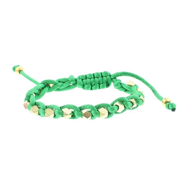 MACRAMÉ BRACELET WITH FACETED BEADS