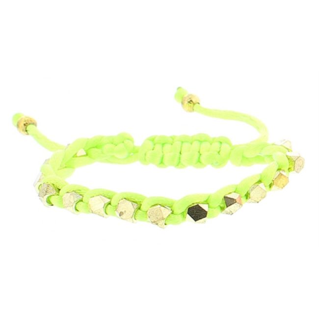 MACRAMÉ BRACELET WITH FACETED BEADS