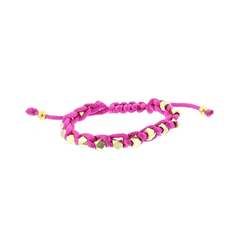 MACRAMÉ BRACELET WITH FACETED BEADS