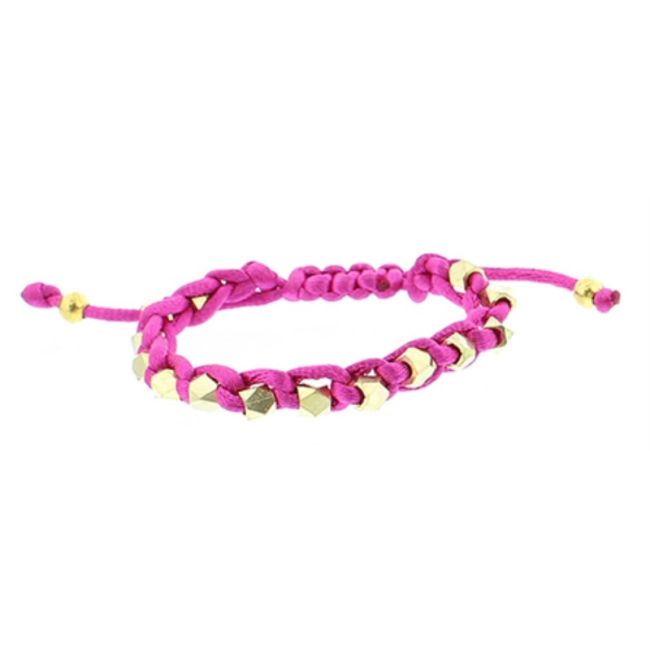 MACRAMÉ BRACELET WITH FACETED BEADS