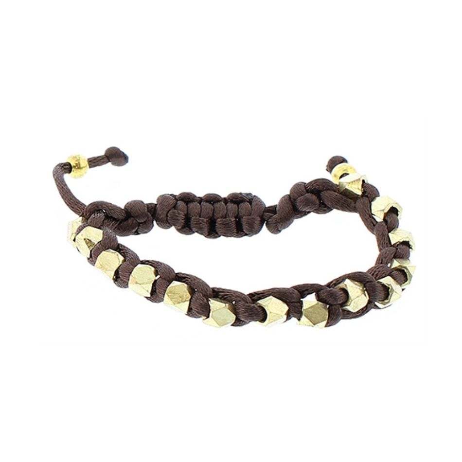MACRAMÉ BRACELET WITH FACETED BEADS