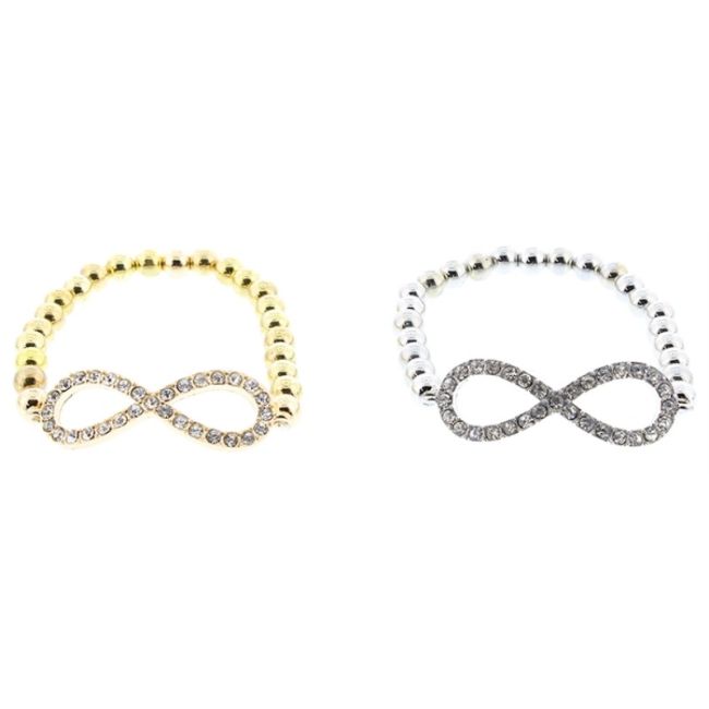 PULSERA CUENTAS METAL CRISTALES