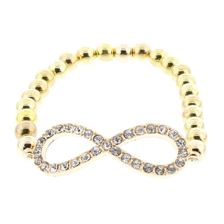 PULSERA CUENTAS METAL CRISTALES