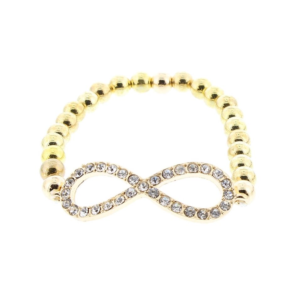PULSERA CUENTAS METAL CRISTALES