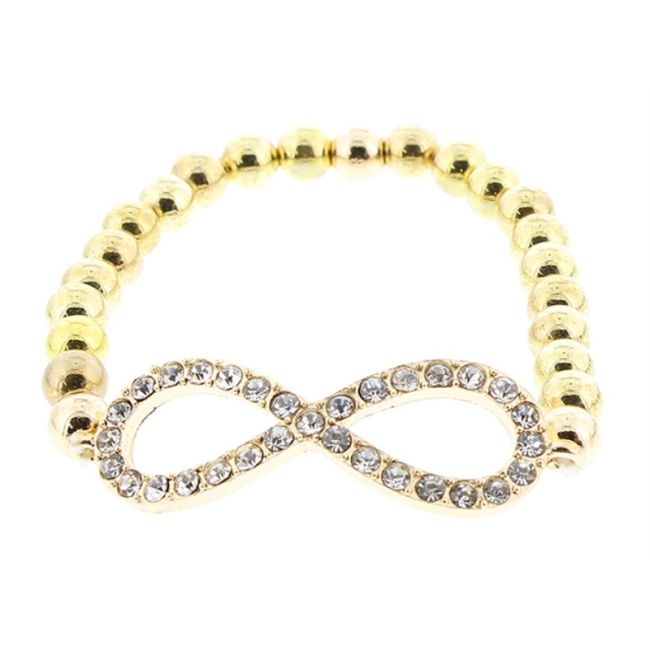 PULSERA CUENTAS METAL CRISTALES