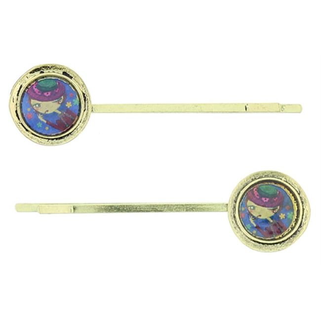 METAL ENAMEL HAIRPINS