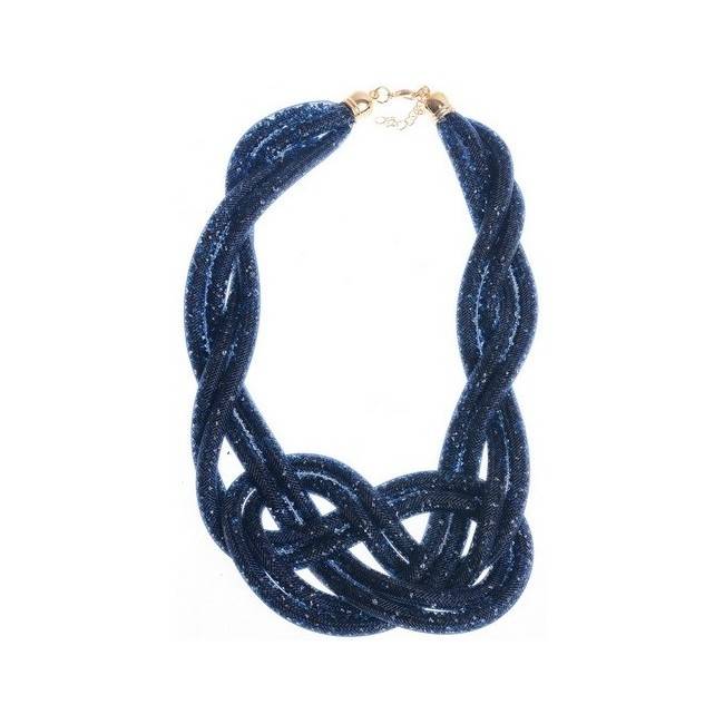FILLED TUBES KNOT SHORT NECKLACE