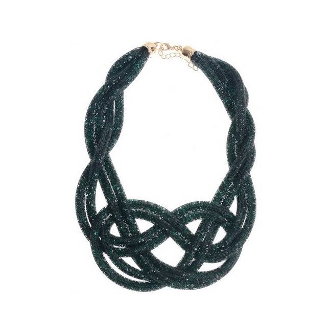 FILLED TUBES KNOT SHORT NECKLACE