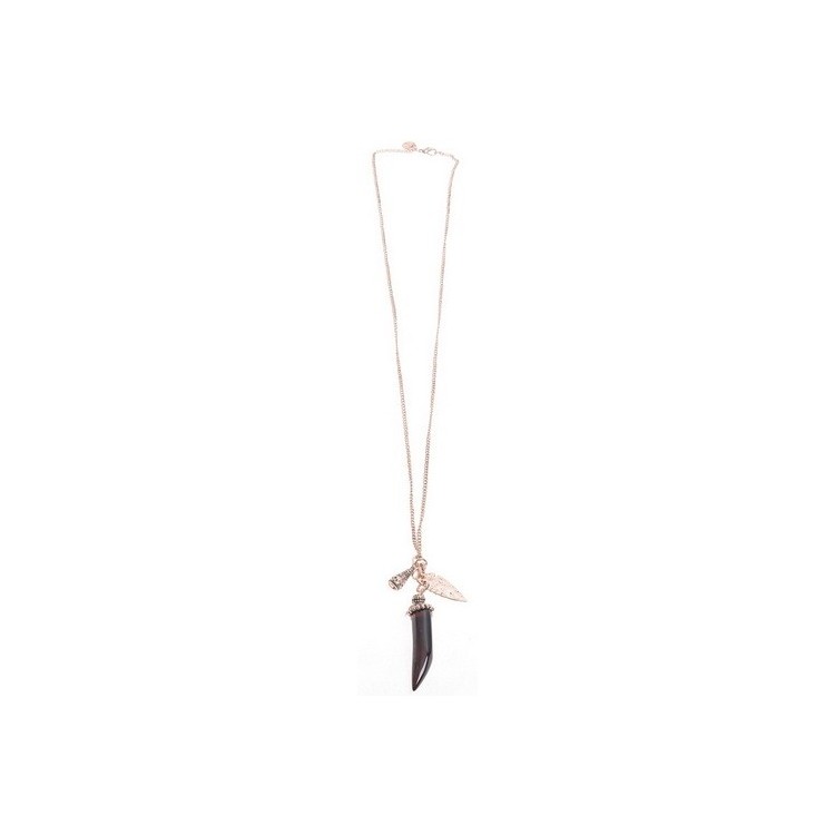 COLLAR LARGO COLGANTE METAL RESINA