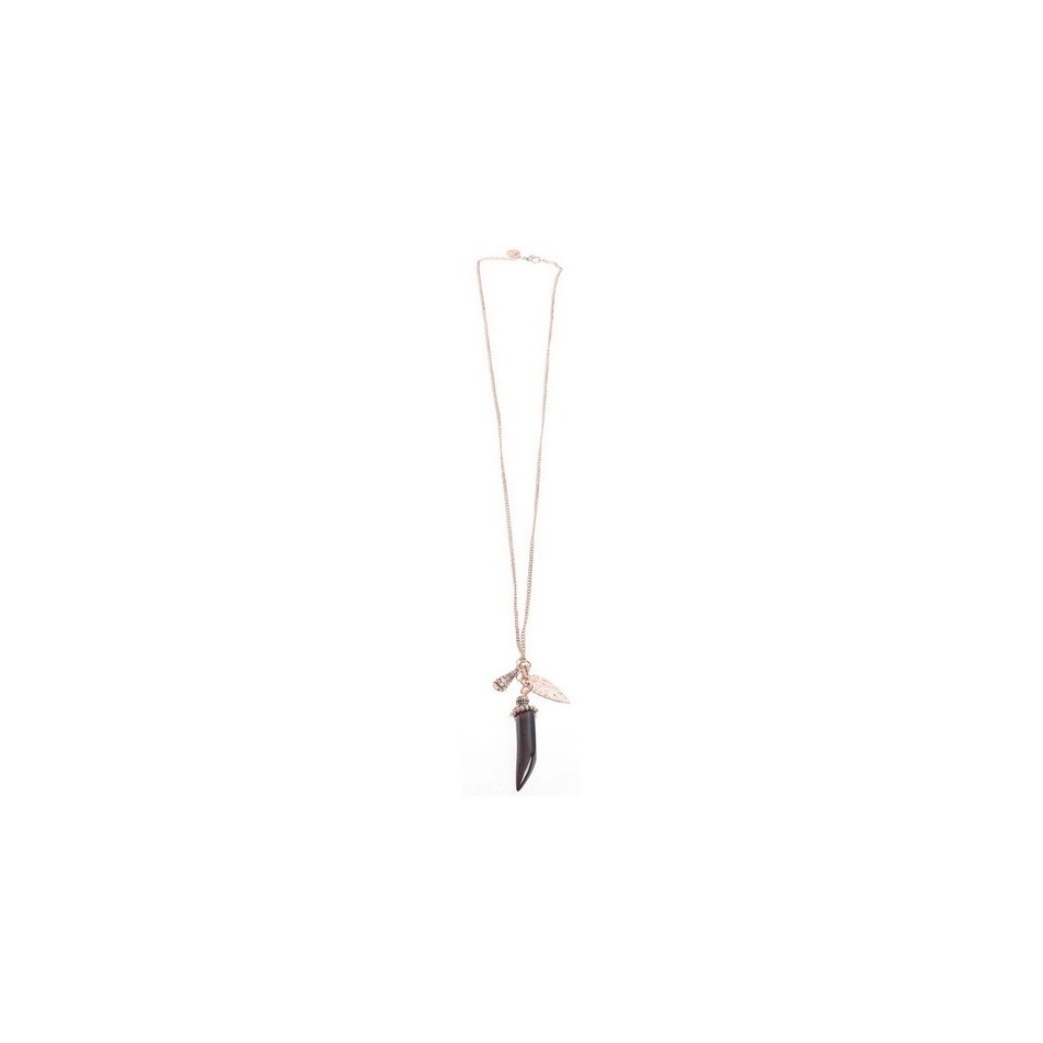 COLLAR LARGO COLGANTE METAL RESINA