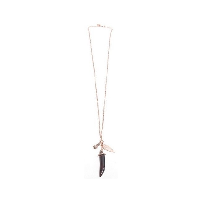 LONG NECKLACE METAL RESIN PENDANT
