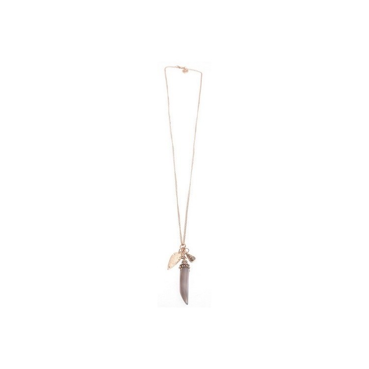 LONG NECKLACE METAL RESIN PENDANT 2