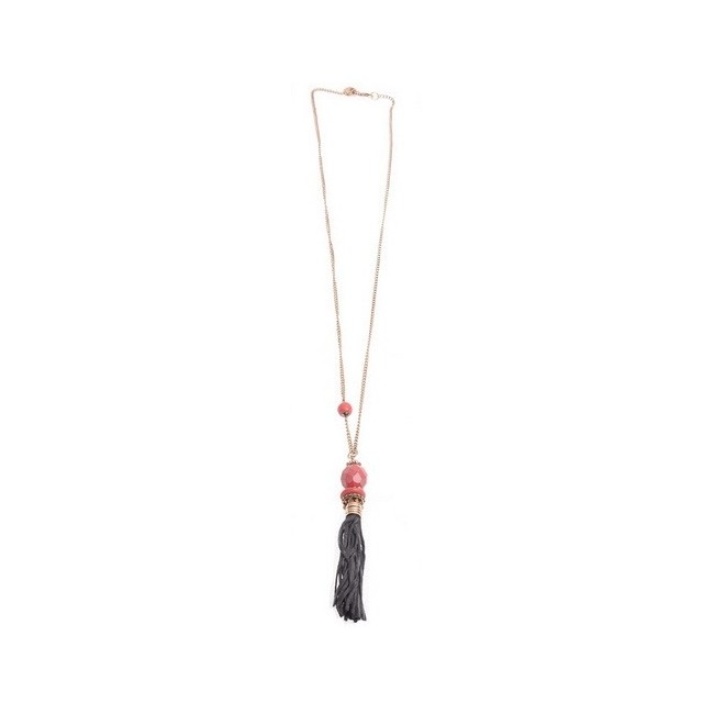 COLLAR LARGO COLG. METAL GOTA