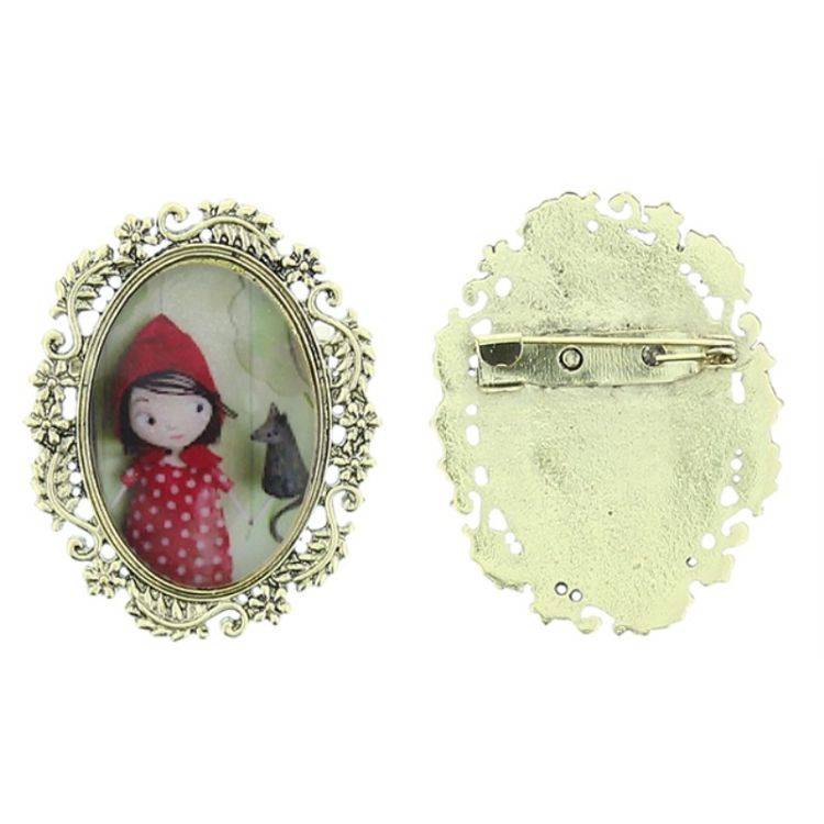 BROCHE METAL ESMALTE