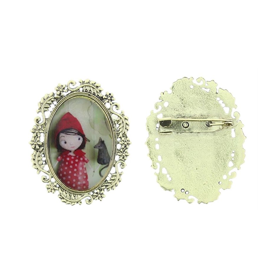 BROCHE METAL ESMALTE