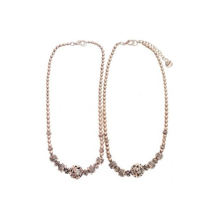 METAL BEADS SHORT NECKLACE 2