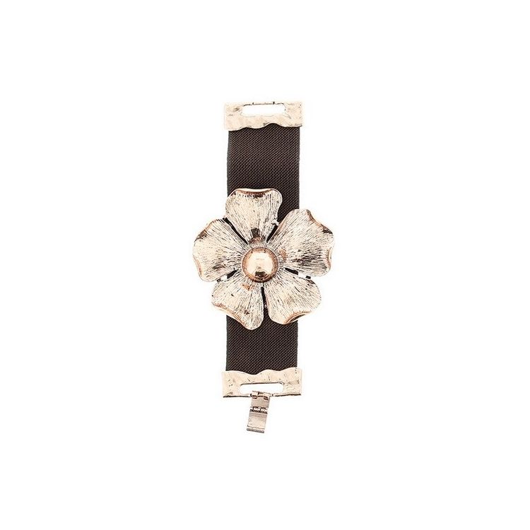 PULSERA ELÁSTICA FLOR METAL