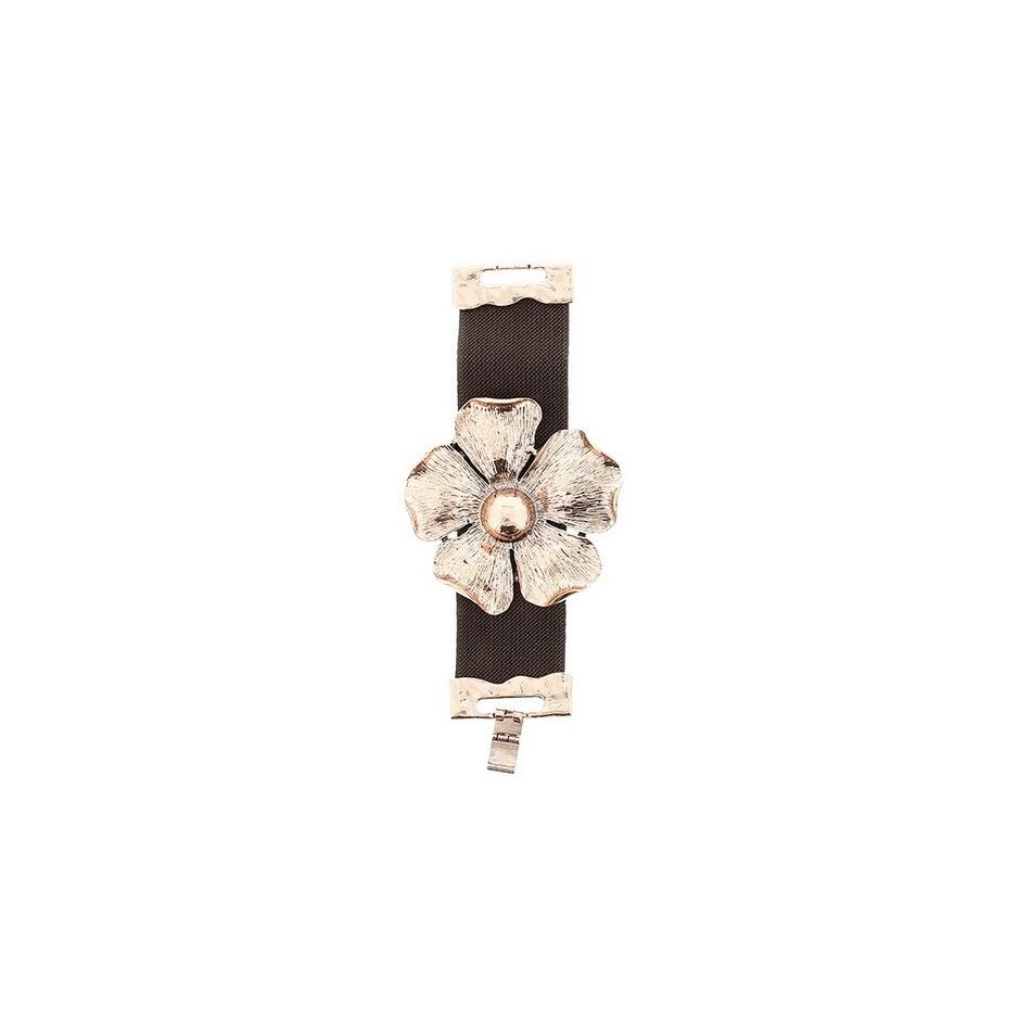 PULSERA ELÁSTICA FLOR METAL