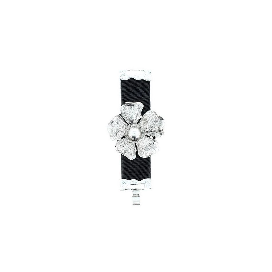 PULSERA ELÁSTICA FLOR METAL