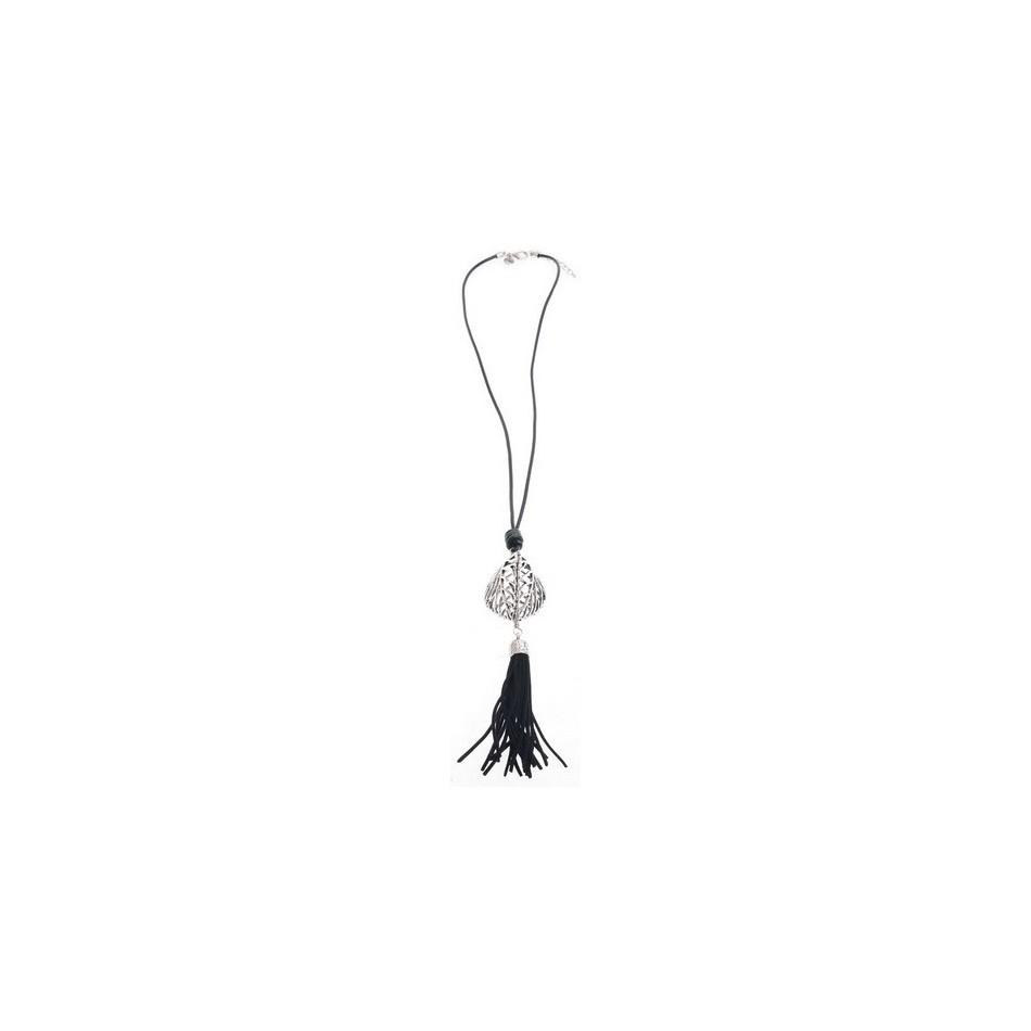 COLLAR LARGO COLGANTE FLECO