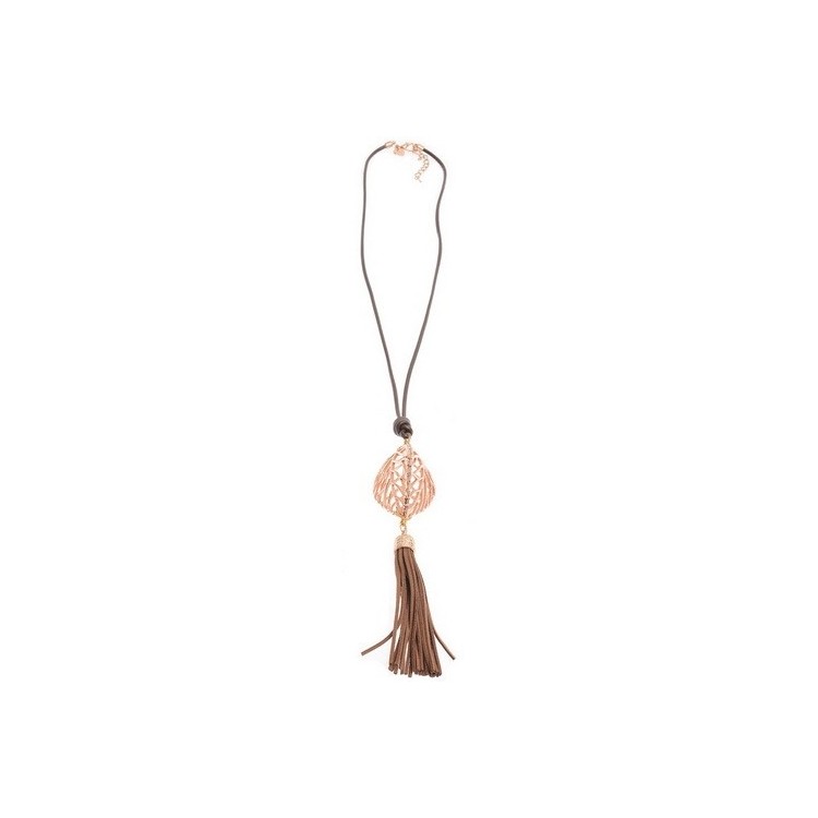 LONG FRINGE PENDANT NECKLACE