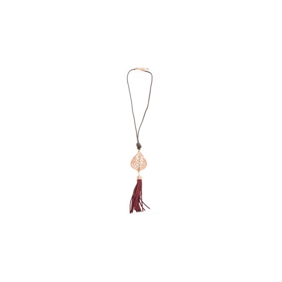 COLLAR LARGO COLGANTE FLECO
