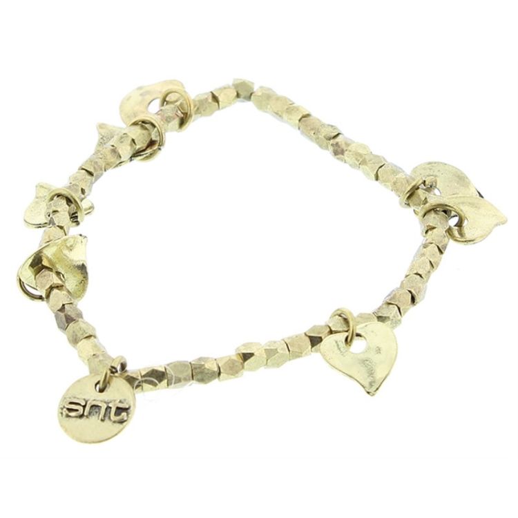 FACETED METAL BEADS BRACELET