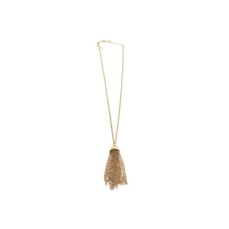 LONG PENDANT NECKLACE METAL FRINGE