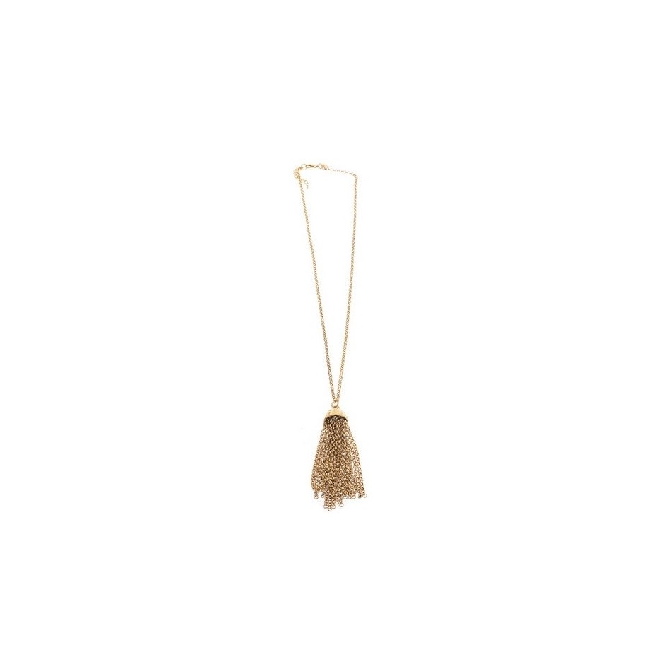 LONG PENDANT NECKLACE METAL FRINGE