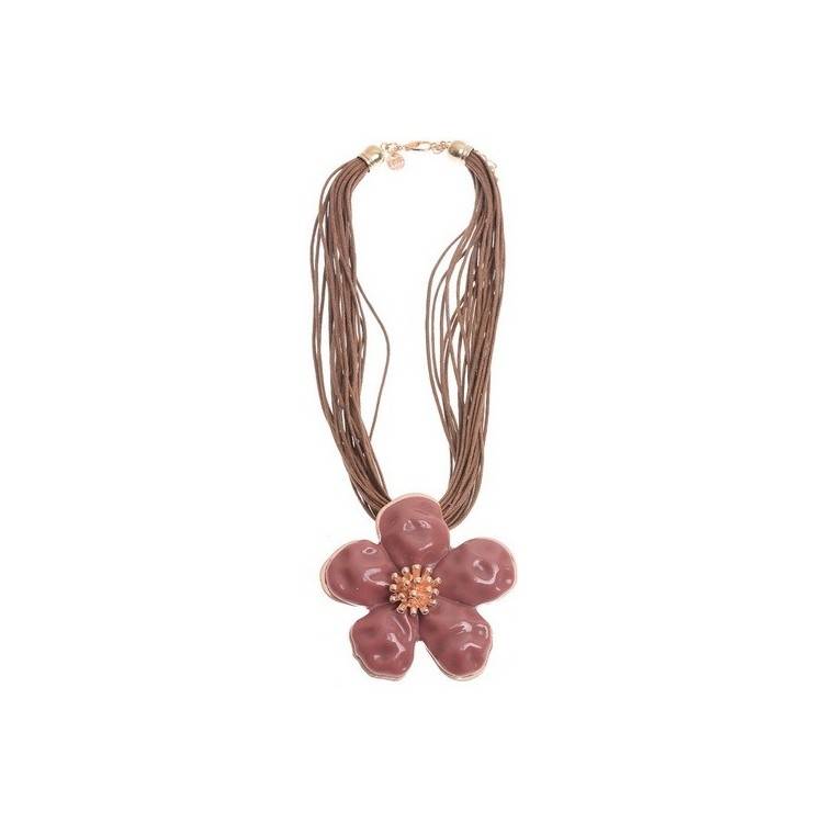 GARGANTILLA FLOR METAL RESINA
