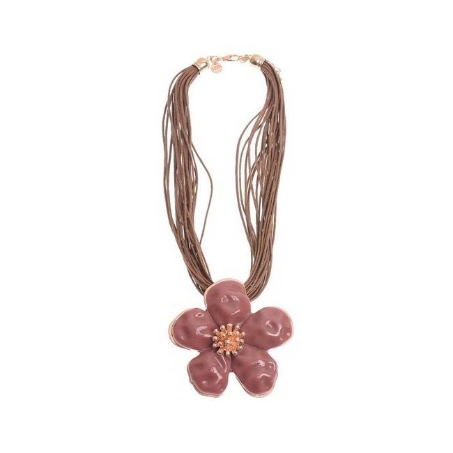 GARGANTILLA FLOR METAL RESINA