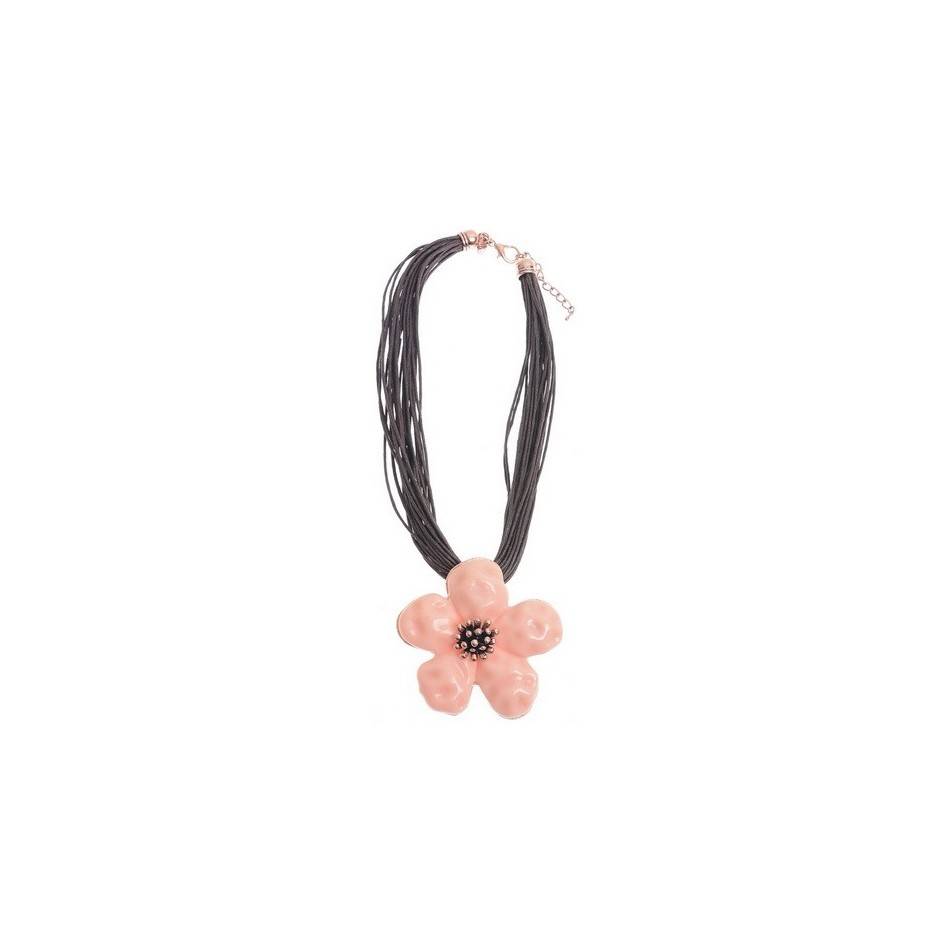 GARGANTILLA FLOR METAL RESINA