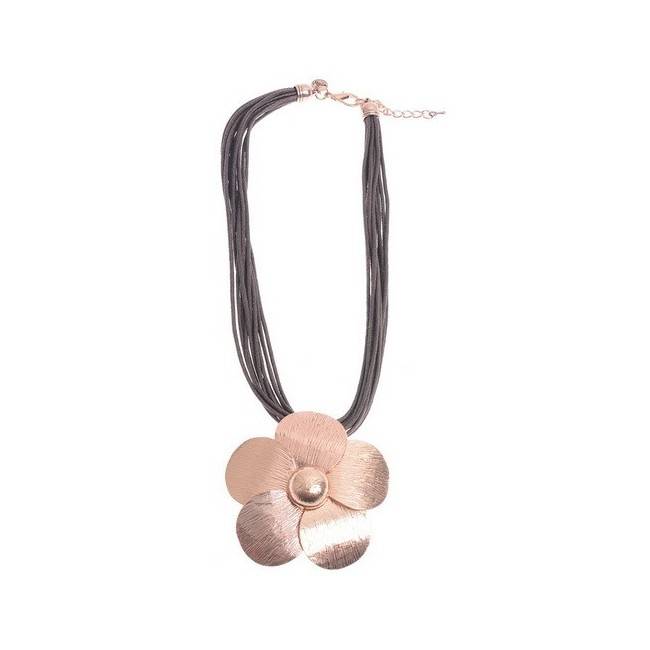 GARGANTILLA COLGANTE FLOR METAL