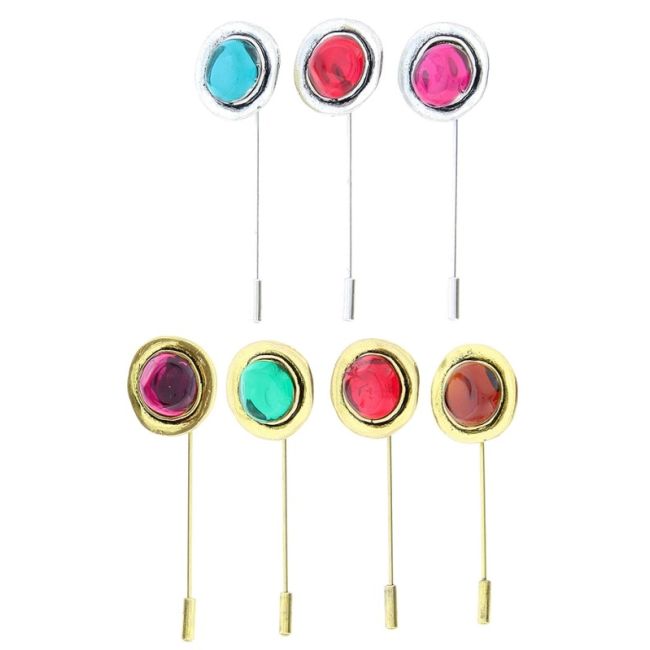 BROCHE AGUJA METAL RESINA