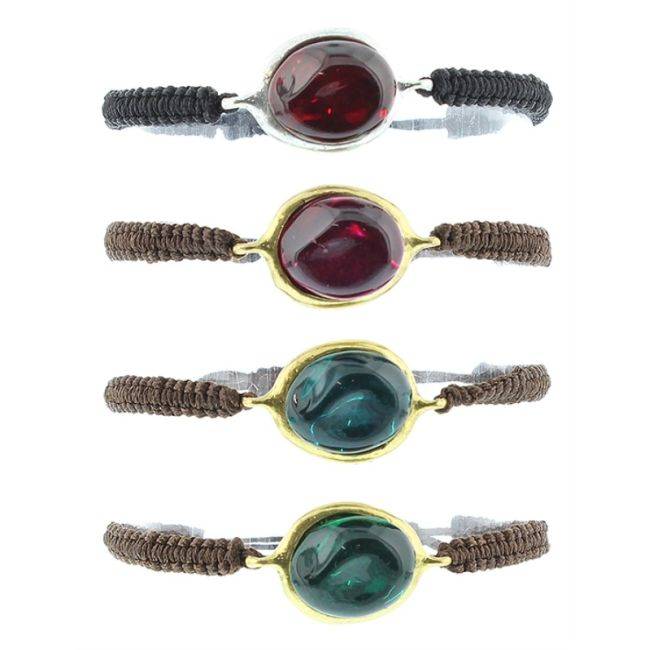 MACRAME METAL RESIN BRACELET