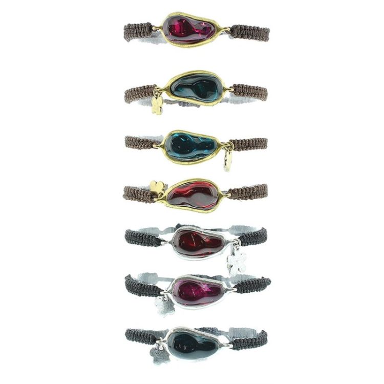 MACRAME METAL RESIN BRACELET