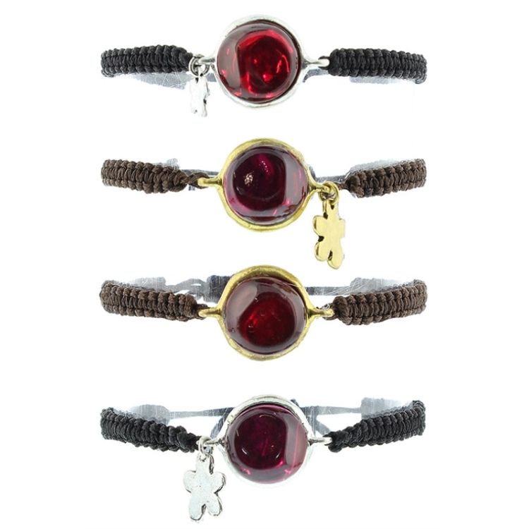 MACRAME METAL RESIN BRACELET
