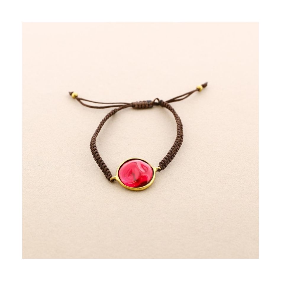 MACRAME METAL RESIN BRACELET