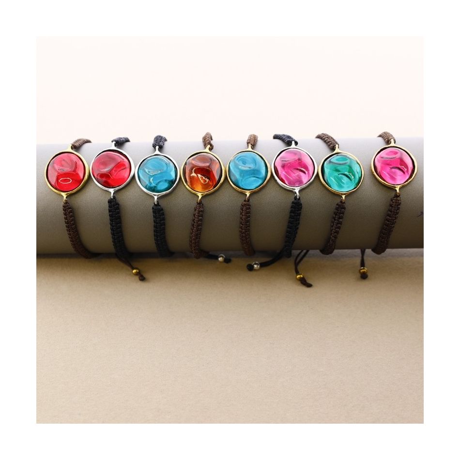 MACRAME METAL RESIN BRACELET
