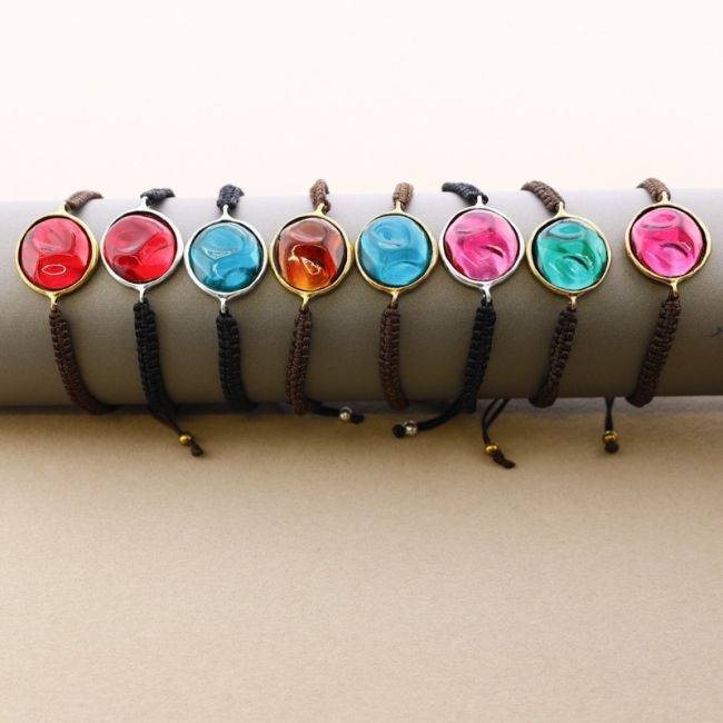 MACRAME METAL RESIN BRACELET