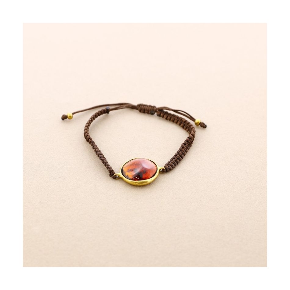 MACRAME METAL RESIN BRACELET