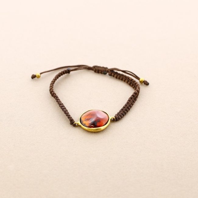 MACRAME METAL RESIN BRACELET