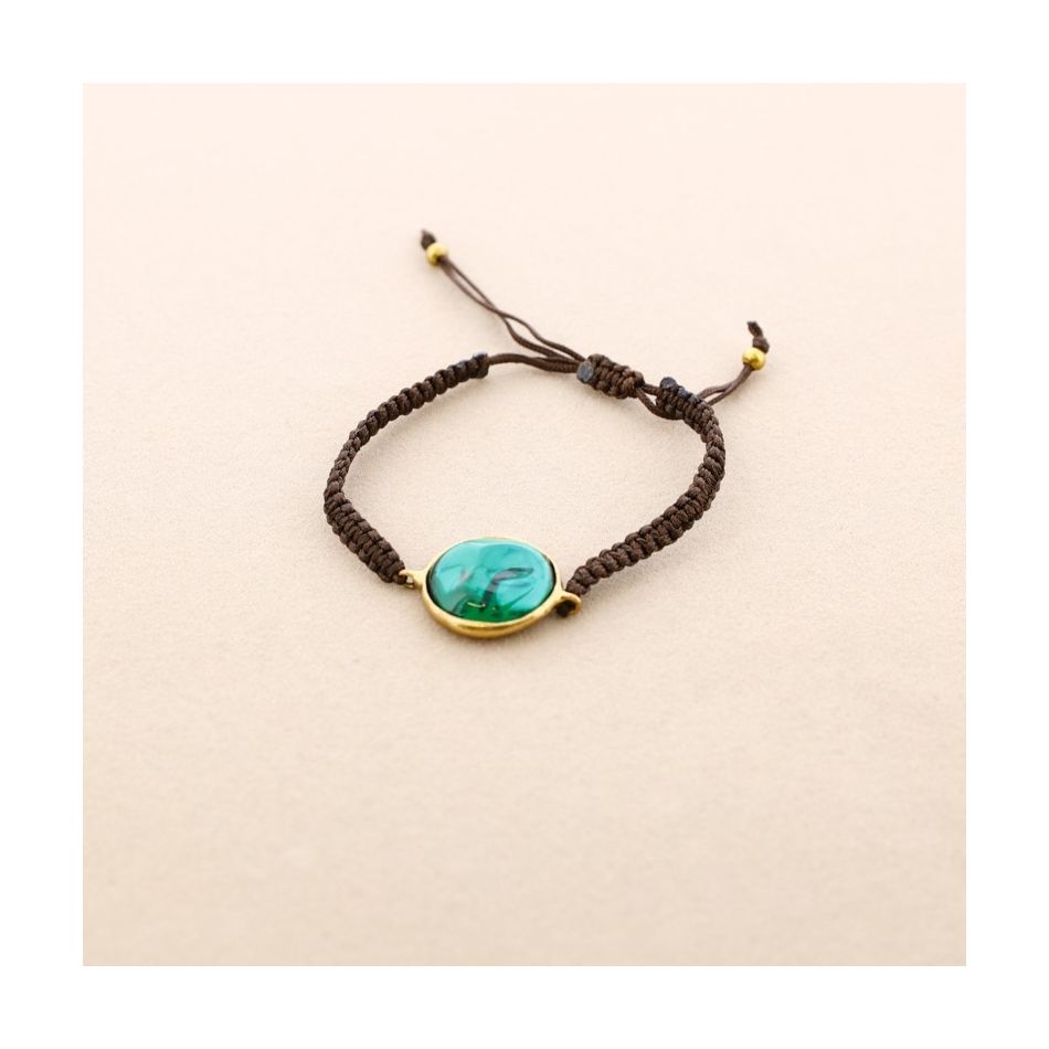 MACRAME METAL RESIN BRACELET
