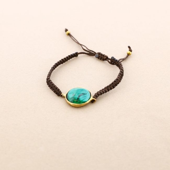 MACRAME METAL RESIN BRACELET