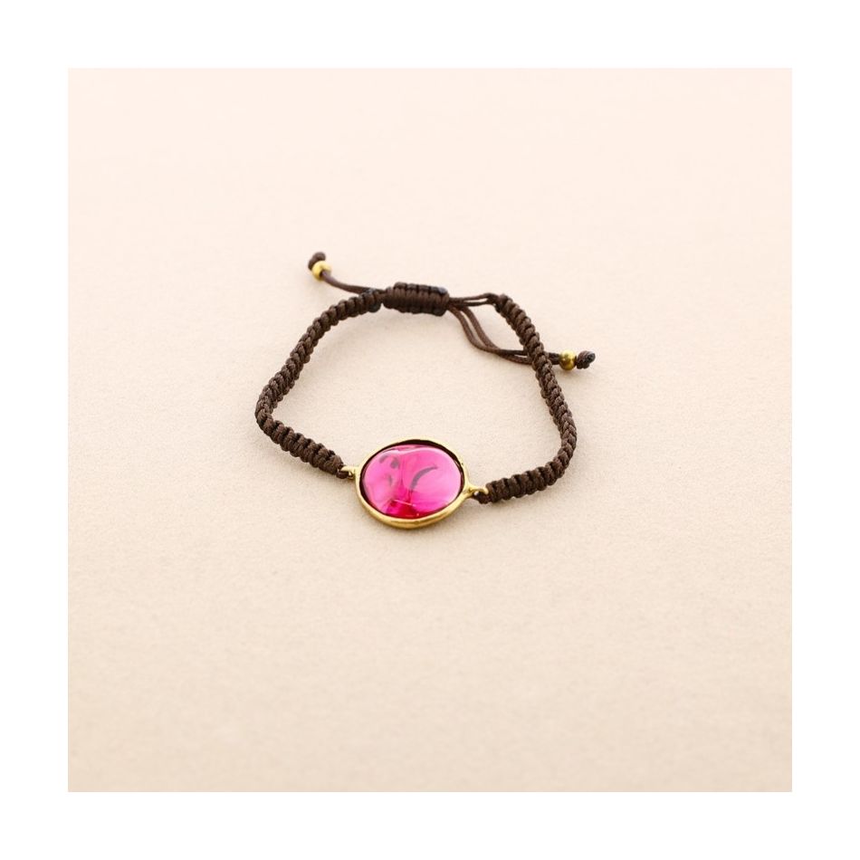 MACRAME METAL RESIN BRACELET