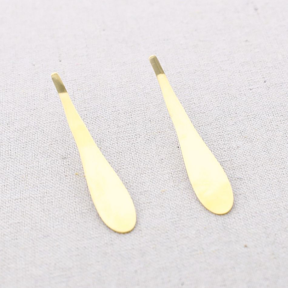 PENDIENTES ACERO GOTA ALARGADA